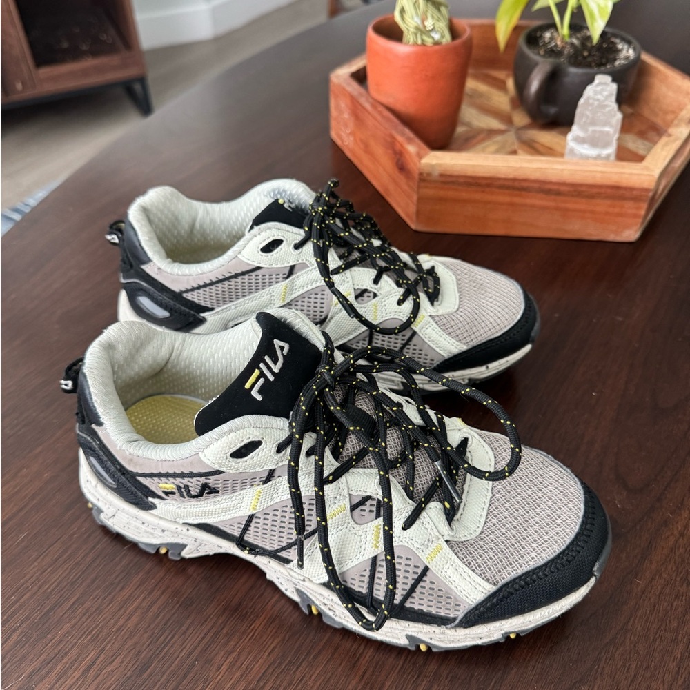 Fila Black and Cream Trail Shoes